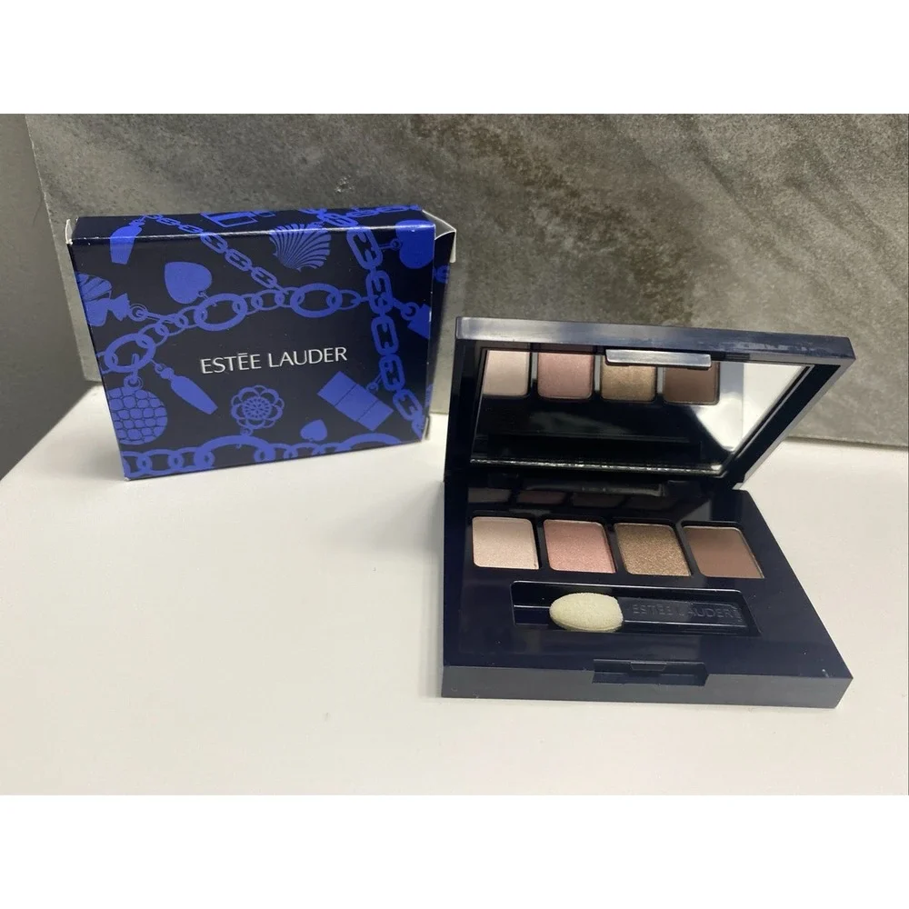 Estee Lauder‎ Pure Color Eye Shadow Quad Ivory Slipper, Nude Fresco Hot Cinnamon